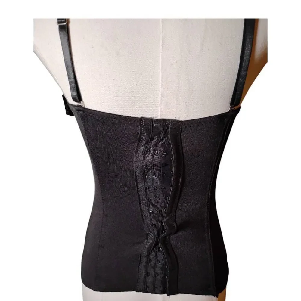 Spirit Black Strappy Goth Bustier Size Medium NWT - Picture 3 of 5